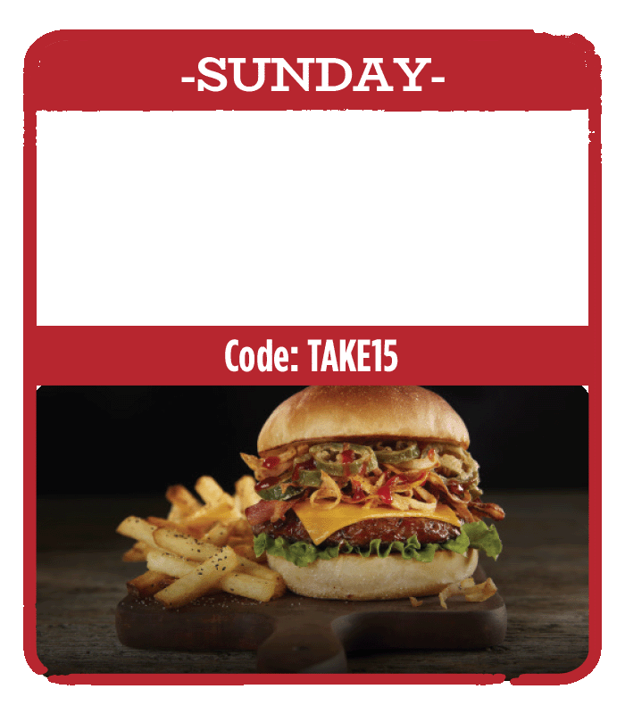 Sunday: Take 15 percent off