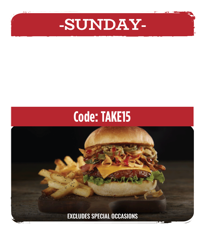 Sunday: Take 15 percent off