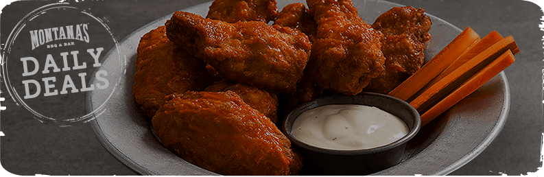  Enjoy Half-Price Wings 
on Mondays