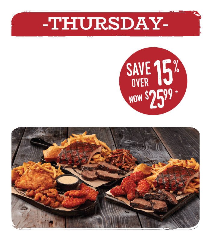 Thursday Deal Pick your platter