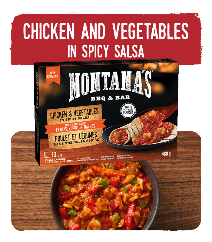 Chicken and vegetables in spicy salsa