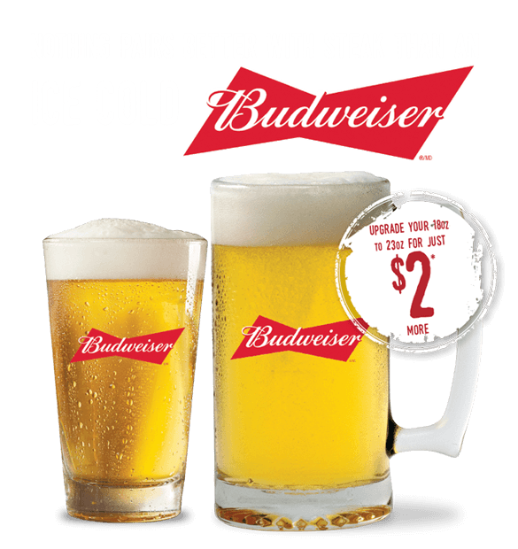 Nothing Pairs better with steak  than an Ice Cold Budweiser