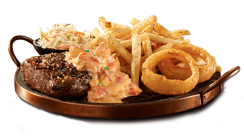 Steak with Creamy Lobster Topper 